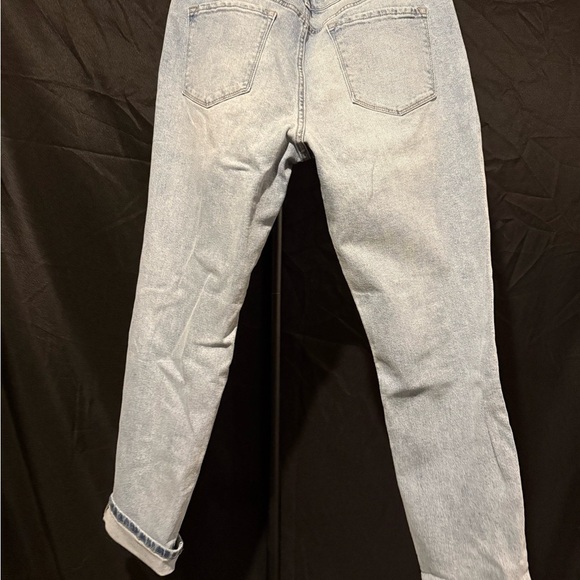 Kancan Womens 31 x 27 high Rise Light Blue Distressed Boyfriend Jeans - Picture 3 of 8